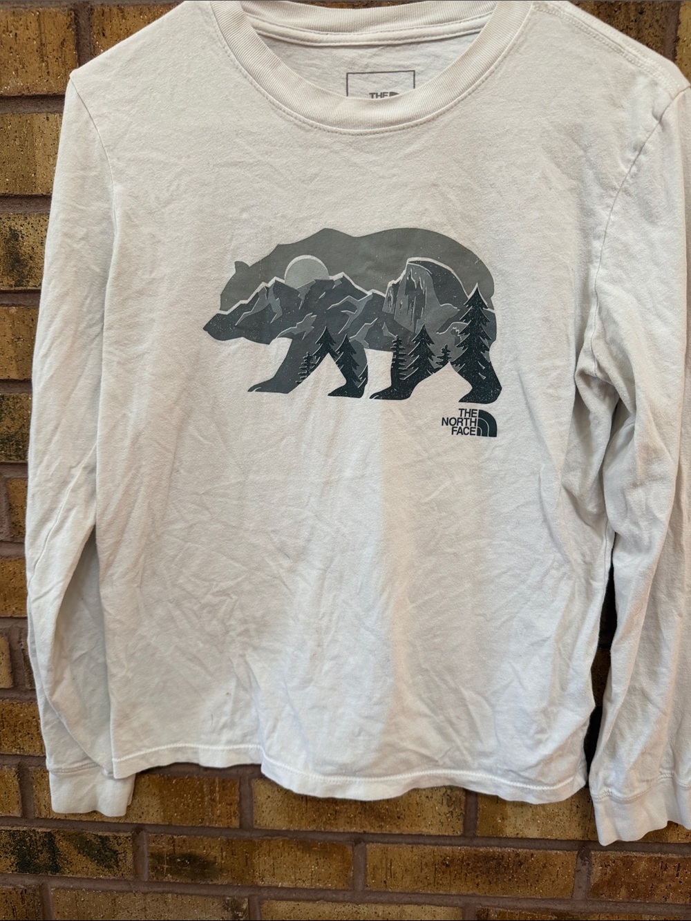 The North Face Long Sleeve Tee with Gray Bear Graphic